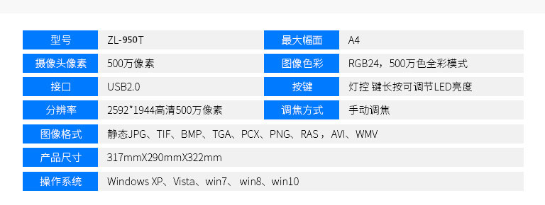 哲林新ZL-950T高拍儀